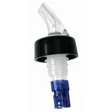 .875 OZ. CLEAR SPOUT / BLUE TAIL MEASURED LIQUOR POURER